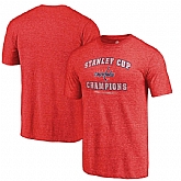 Washington Capitals Fanatics Branded Red 2018 Stanley Cup Champions Backchecking Tri Blend T-Shirt